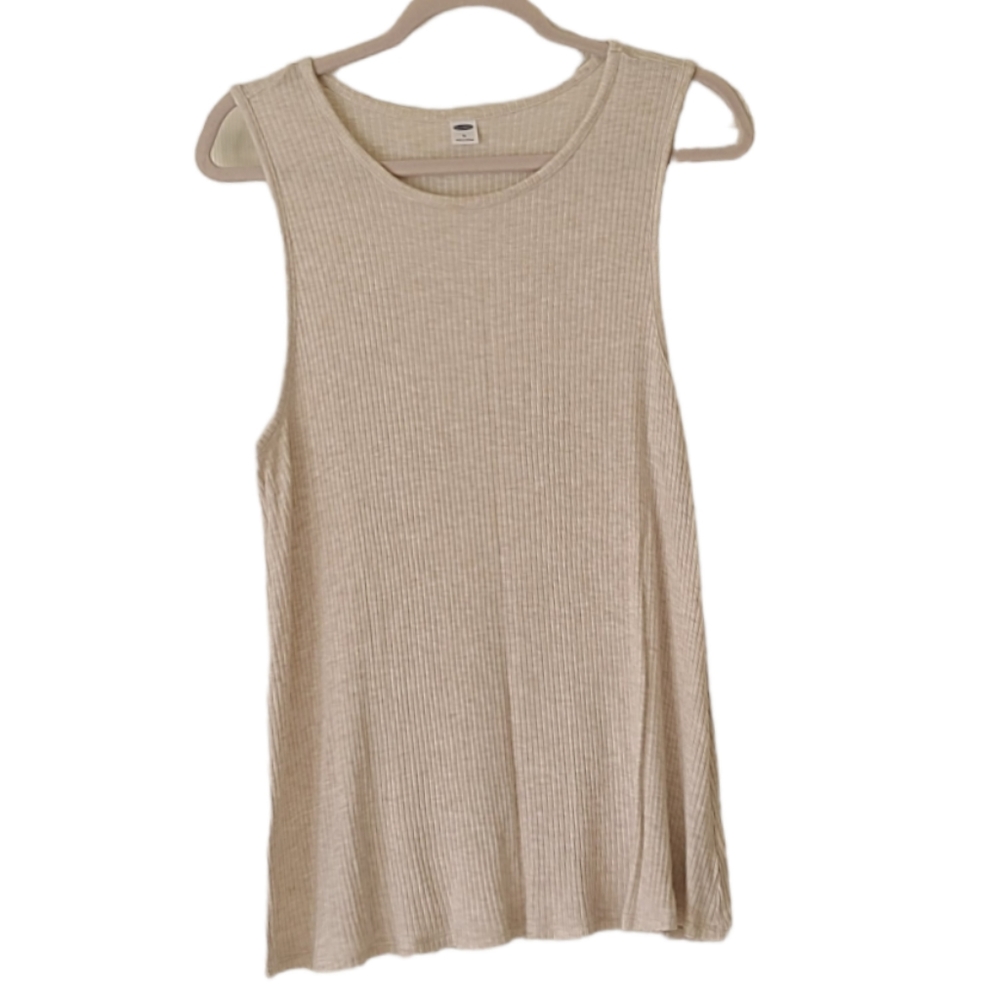Old Navy Ribbed loose fit Tank Oatmeal Size XL EUC